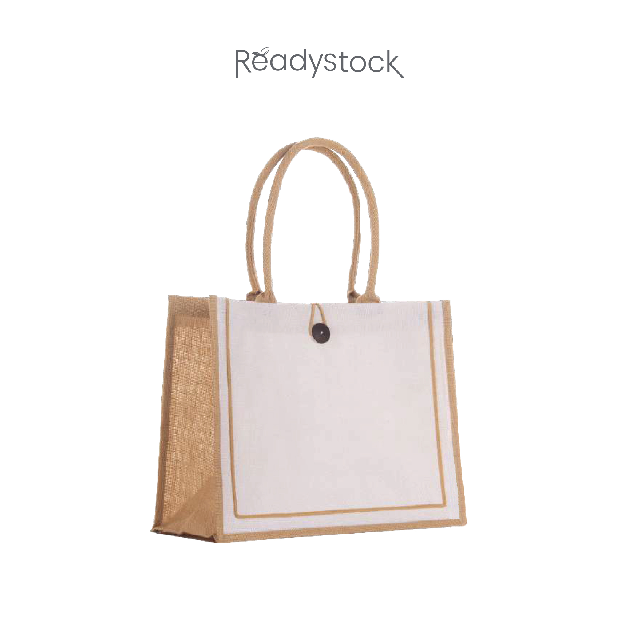 Jute Bag with Wooden Button