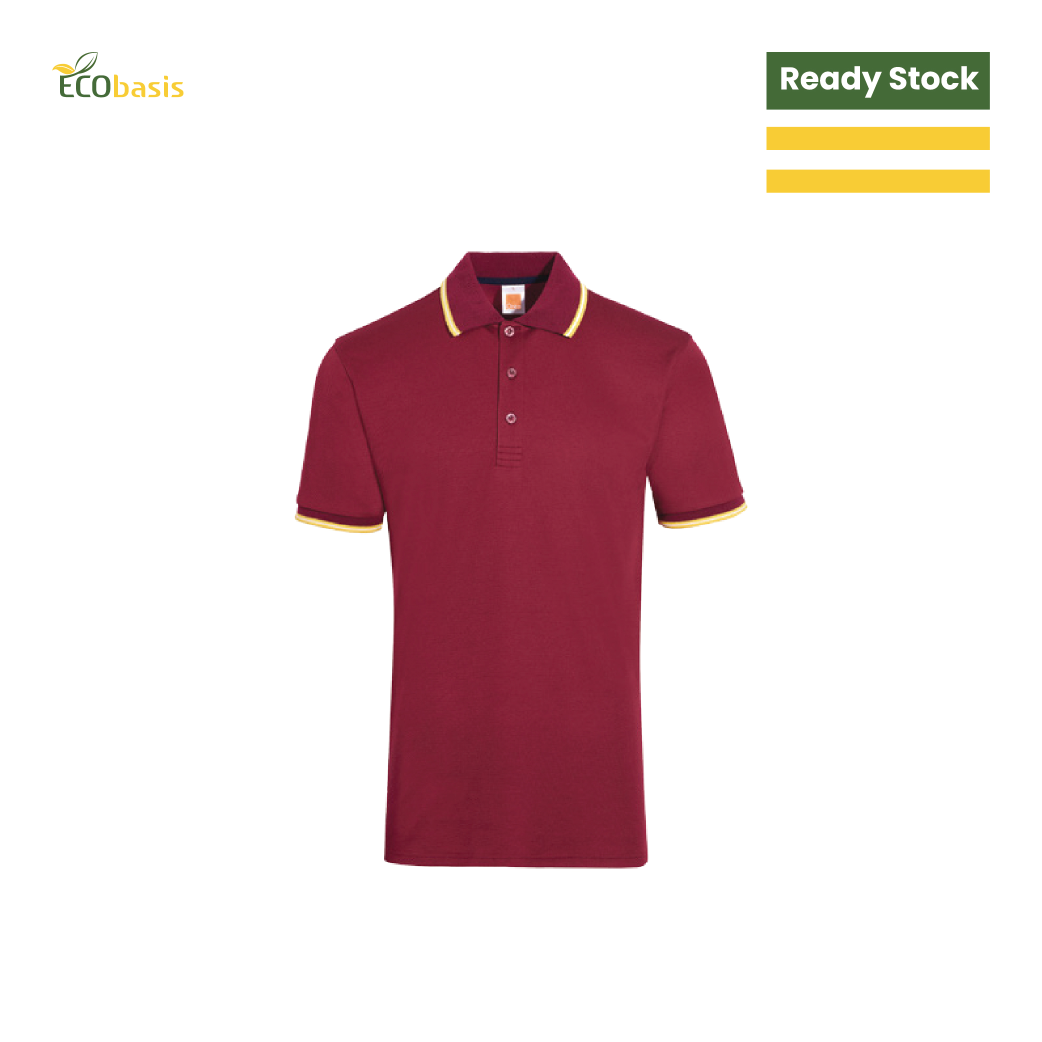 E35D53 Unisex CVC Tipped Collar & Cuff Short Sleeve Polo Shirt