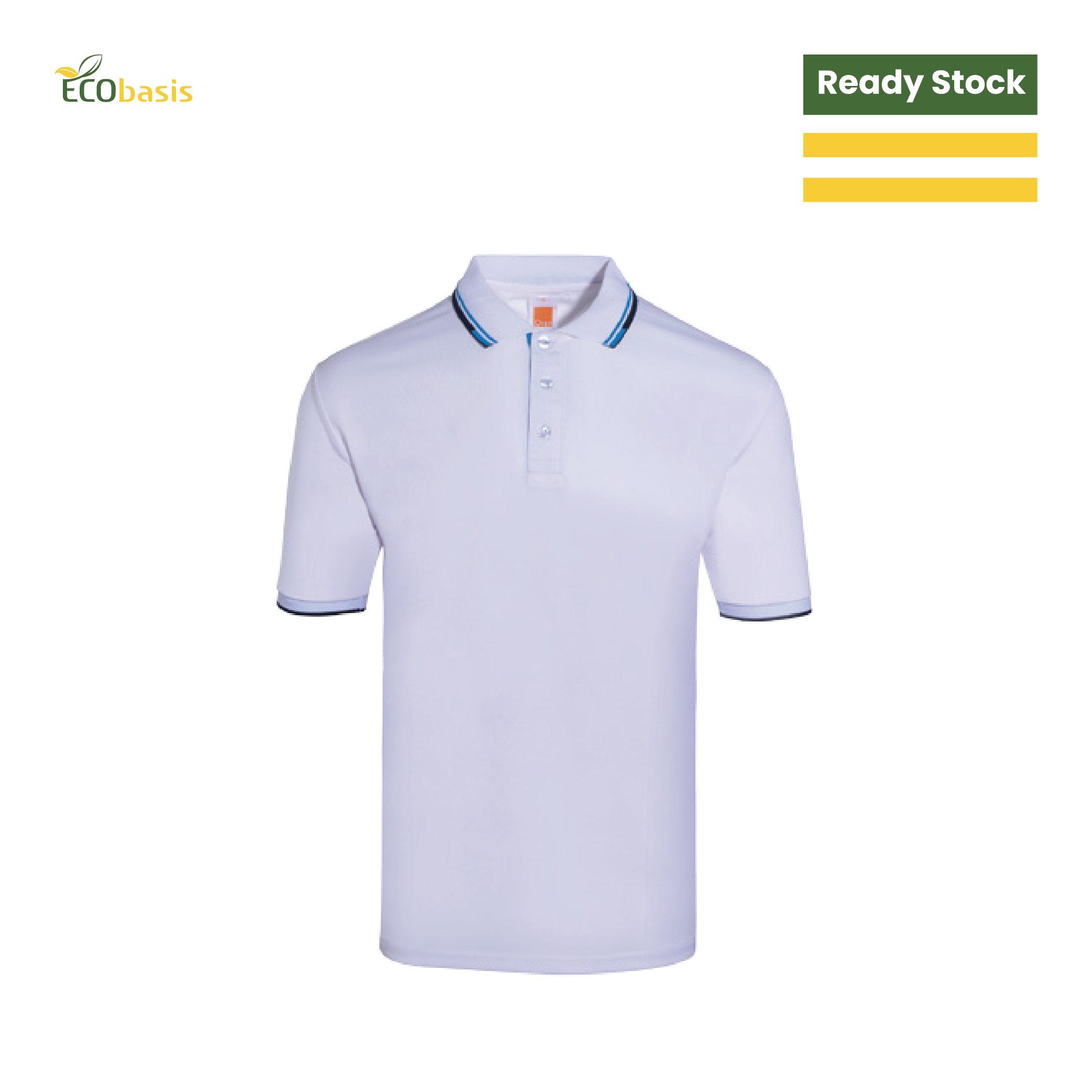E35D60 Unisex Microfibre Tipped Collar & Cuff Short Sleeve Polo Shirt