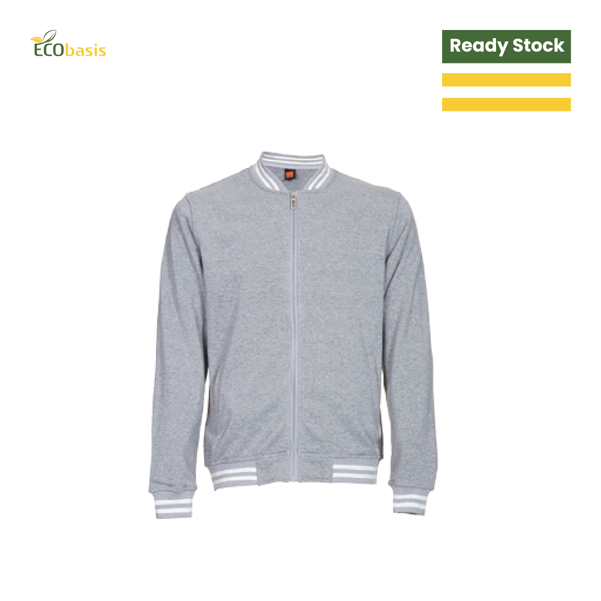 E35S13 Unisex Long Sleeve Full-Zip Varsity Jacket