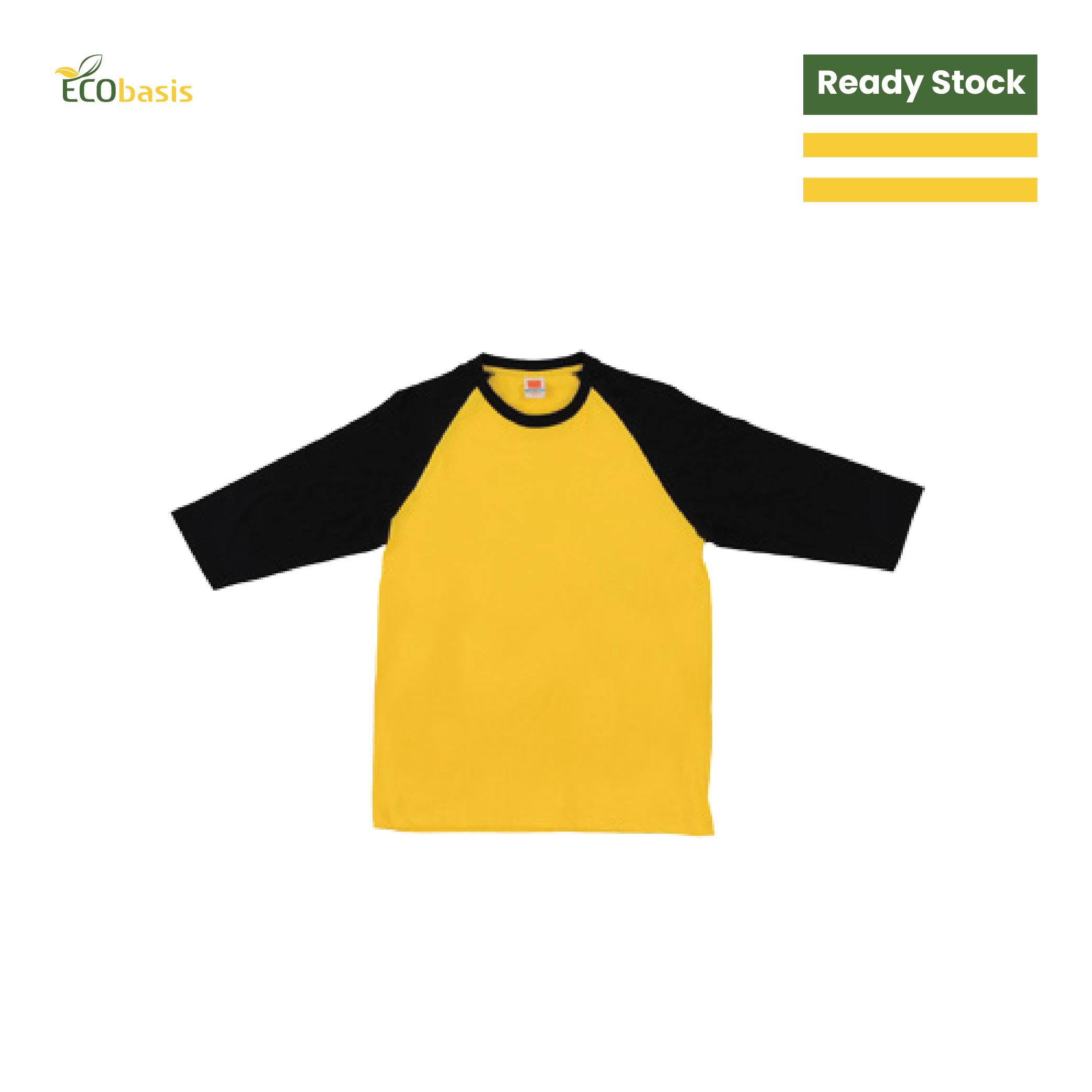 E35T56 Unisex Cotton Round Neck 3/4 Sleeve T-Shirt (Raglan)