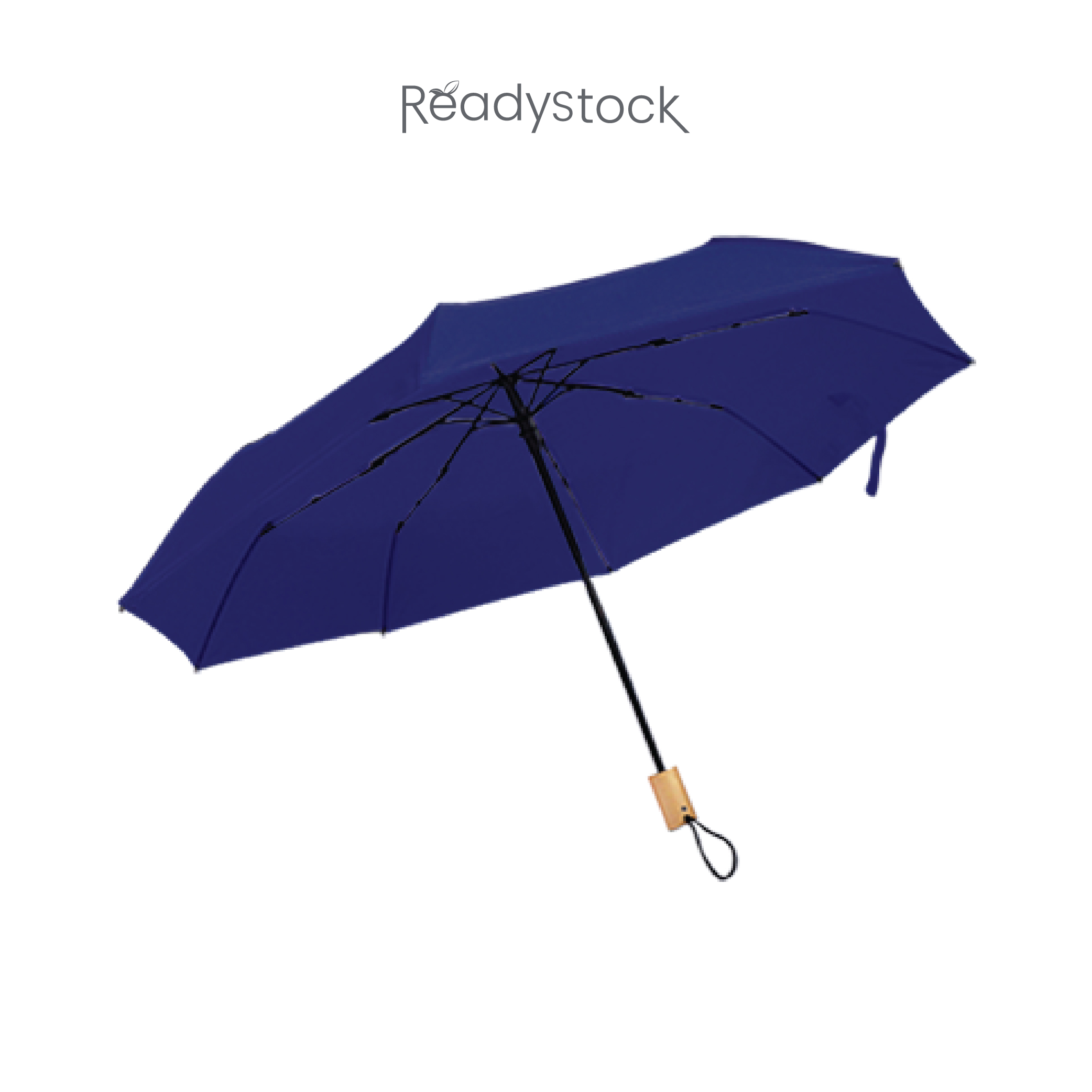 21” Auto Open-Close 3 Fold Umbrella with Wooden Handle