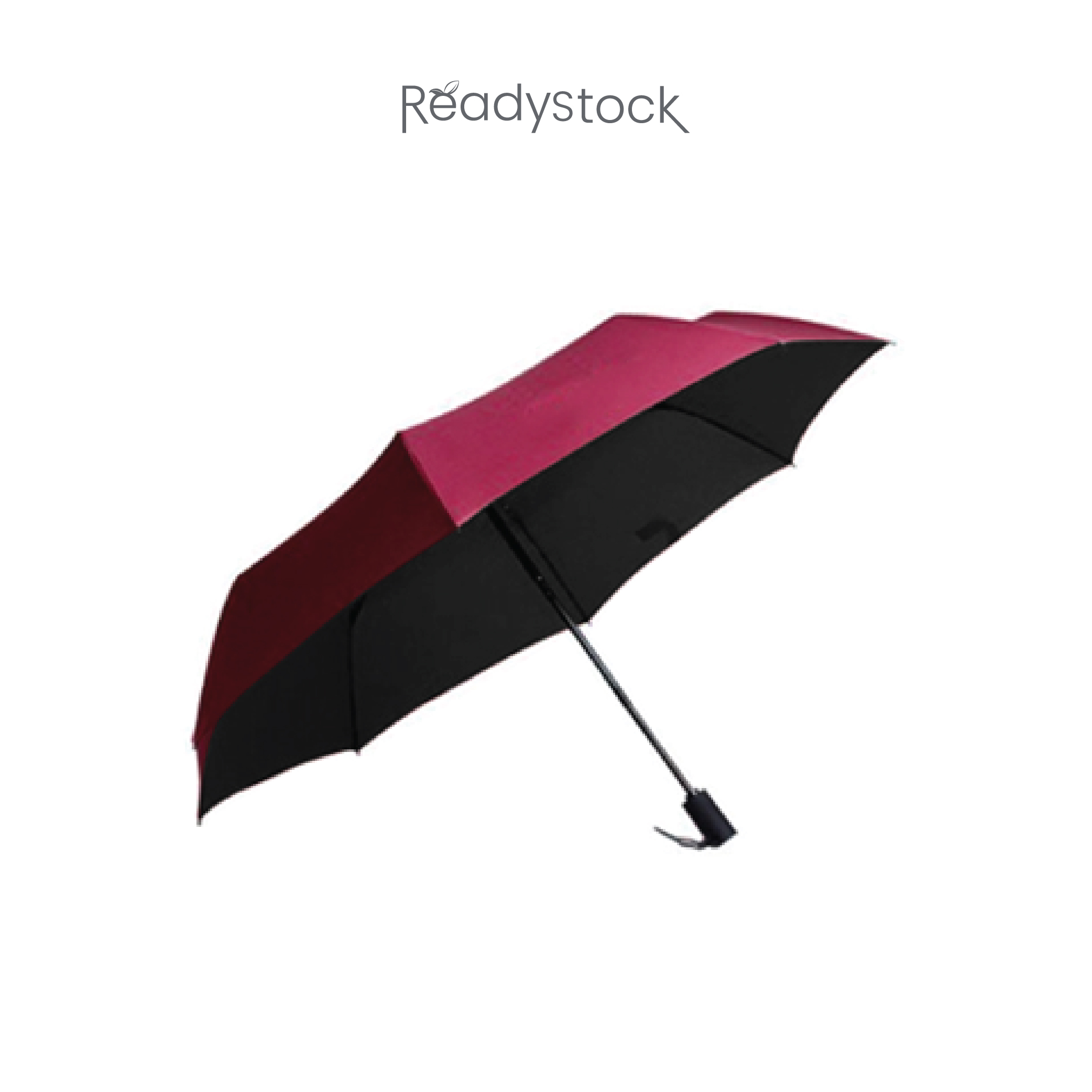 21″ Auto-Open Close 3 Fold Umbrella with Black Coated